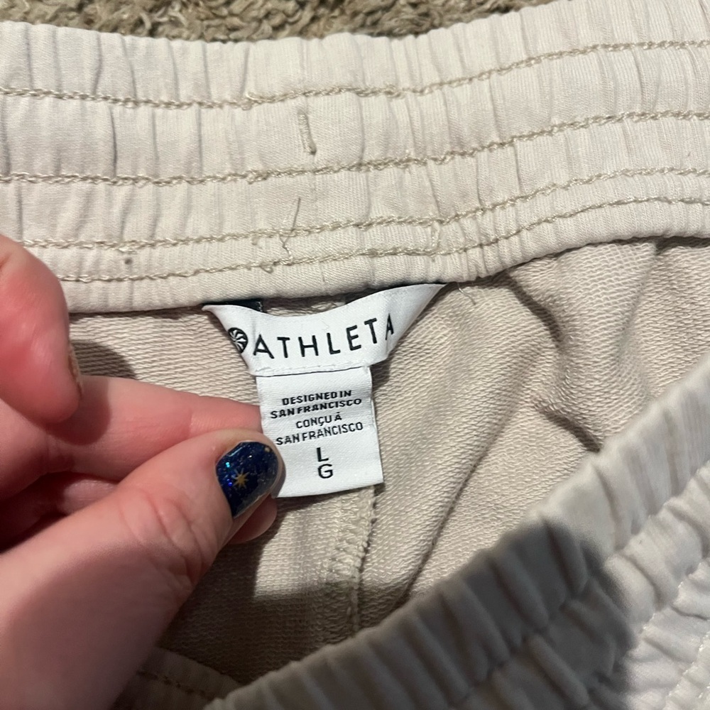 NWT Athleta Retroterry Mid Rise Jogger Abalone Grey Large - Picture 6 of 11
